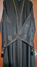Womens Zoom Fabric Embroidered  and Embellished Open Abaya